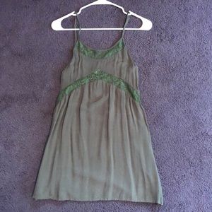 Olive green, Lacey, flowy spaghetti top